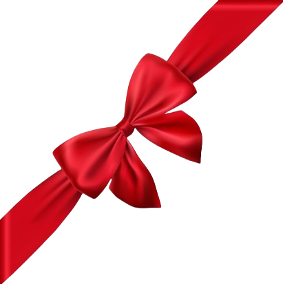 Christmas ribbon left